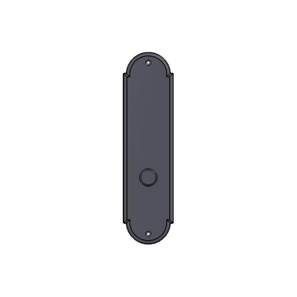 3'' x 11 1/2'' Arch mortise lock passage plate.