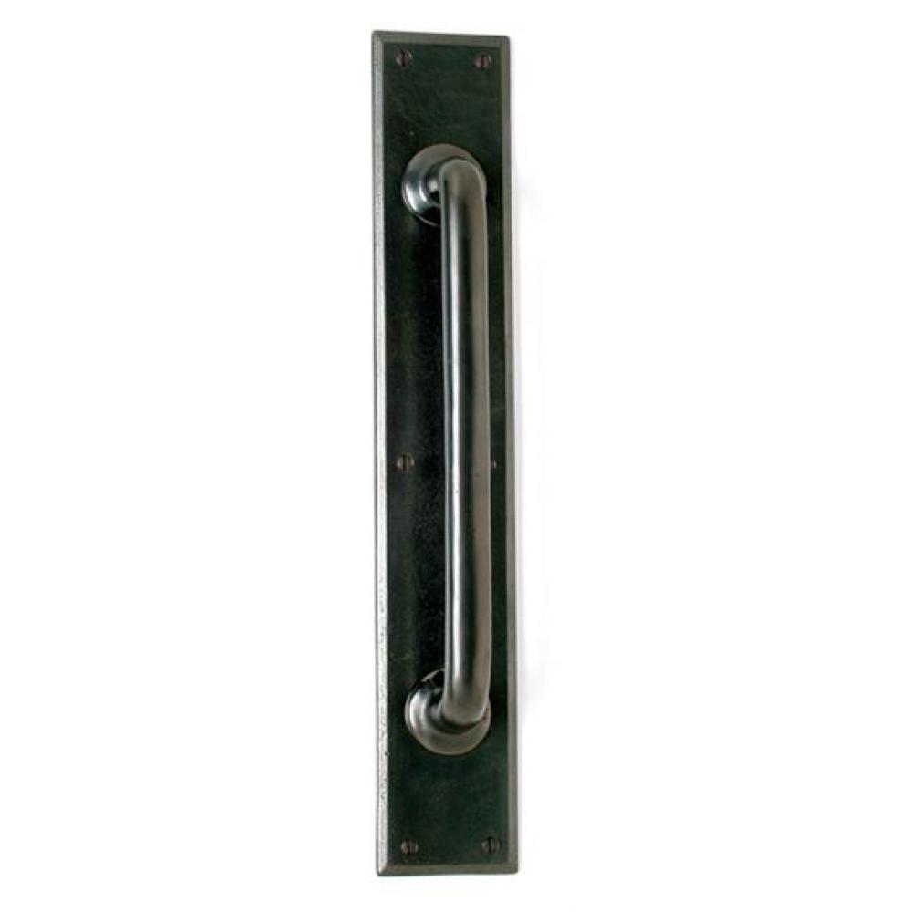 3'' x 17 3/4'' Bevel Edge push pull plate w/raised rectangular key cylinder.