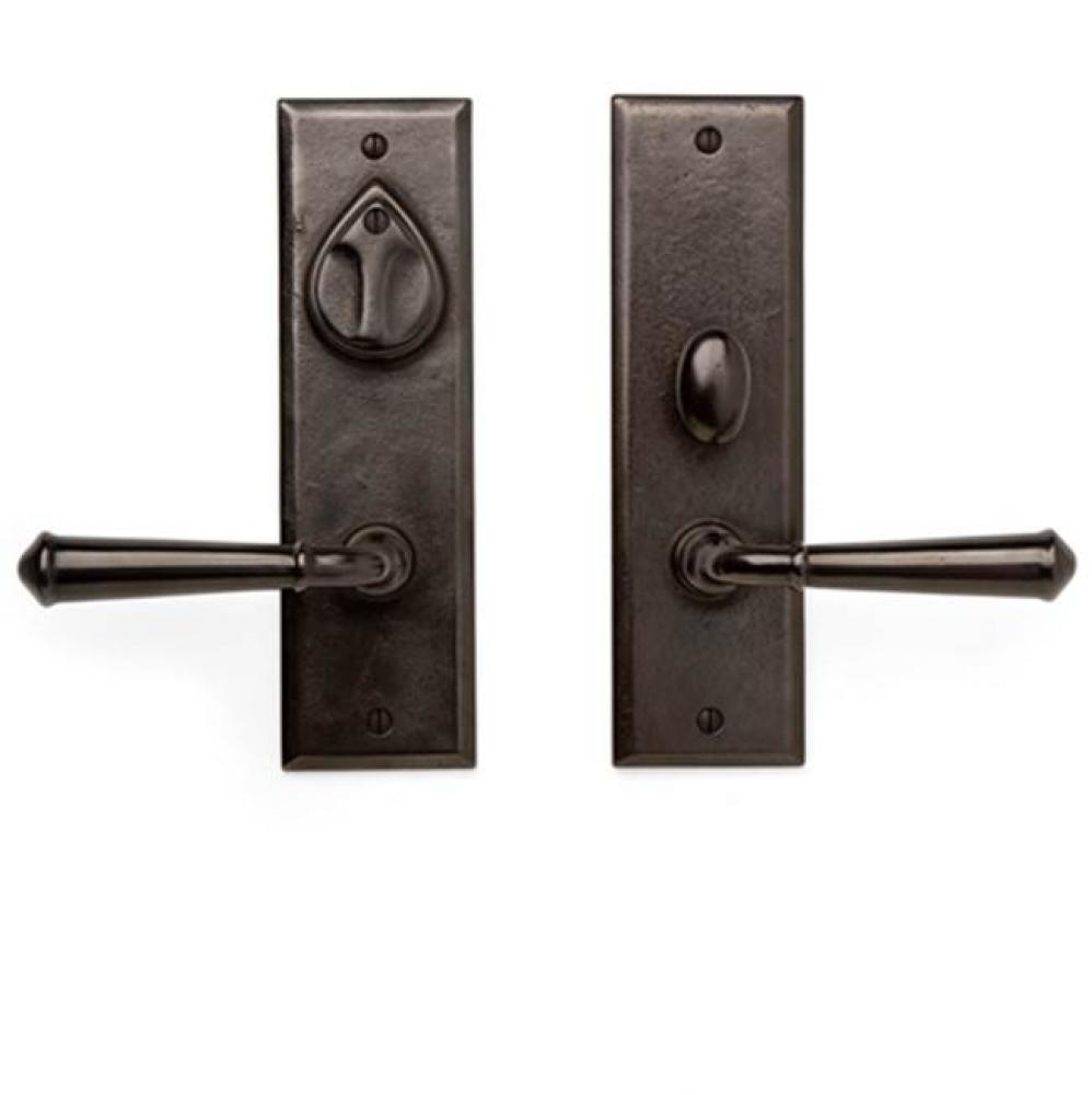 Double cylinder. Lever/knob x lever/knob ML entry set. EP-408ML-KC (ext) EP-408ML-KC (int)*