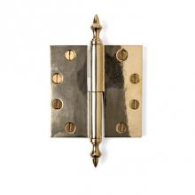 Sun Valley Bronze BH-4045 - 4'' x 4 1/2'' Wide throw door hinge w/finial. Custom hinge machining fee appli
