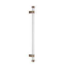 Sun Valley Bronze CK-WOAK-DWL-CAP-12 - 12'' White oak dowel cabinet pull w/caps. 9 3/4'' center-to-center.