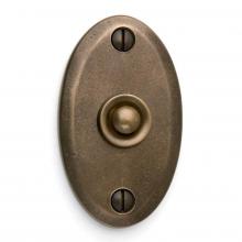 Sun Valley Bronze DRB-3 - 1 3/4'' x 2 7/8'' Oval door bell plate w/matching button.