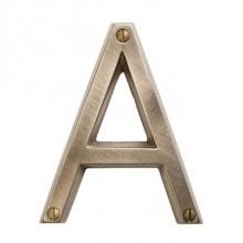 Sun Valley Bronze HL-A - 4 1/2'' Surface mount house letter A.
