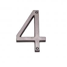 Sun Valley Bronze HNA-4 - 4 1/2'' Contemporary surface mount house number 4.