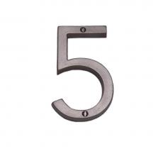 Sun Valley Bronze HNA-5 - 4 1/2'' Contemporary surface mount house number 5.