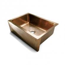 Sun Valley Bronze SINK-UM3222FRM - Undermount farmhouse kitchen sink. 31 1/4'' x 20 3/4'' outside, 28 1/2'&a