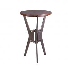 Sun Valley Bronze TA-16 - Berkeley side table. Includes square edge walnut or steel top. Please specify.