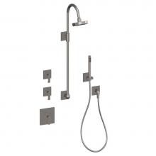 Sun Valley Bronze TS-SHR-901HH-2 - Cylindrical handshower with separate elbow water supply, perch and hose. Select P-N35 or RP-N35 es