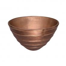 Sun Valley Bronze VS-19 - Moonstone vessel sink. No drain required. 16'' outside, round.