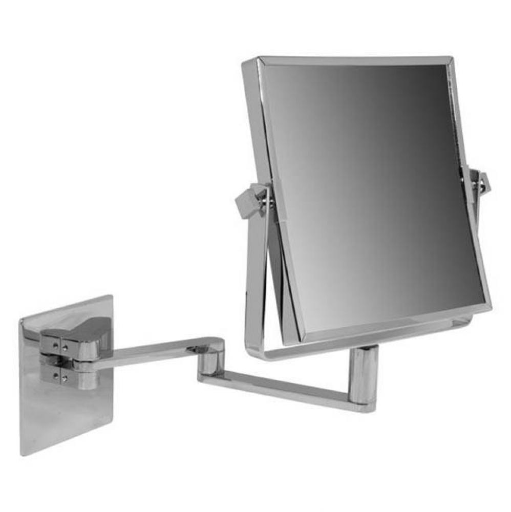 Square Non-Lit 5X Mag Mirror - Chrome