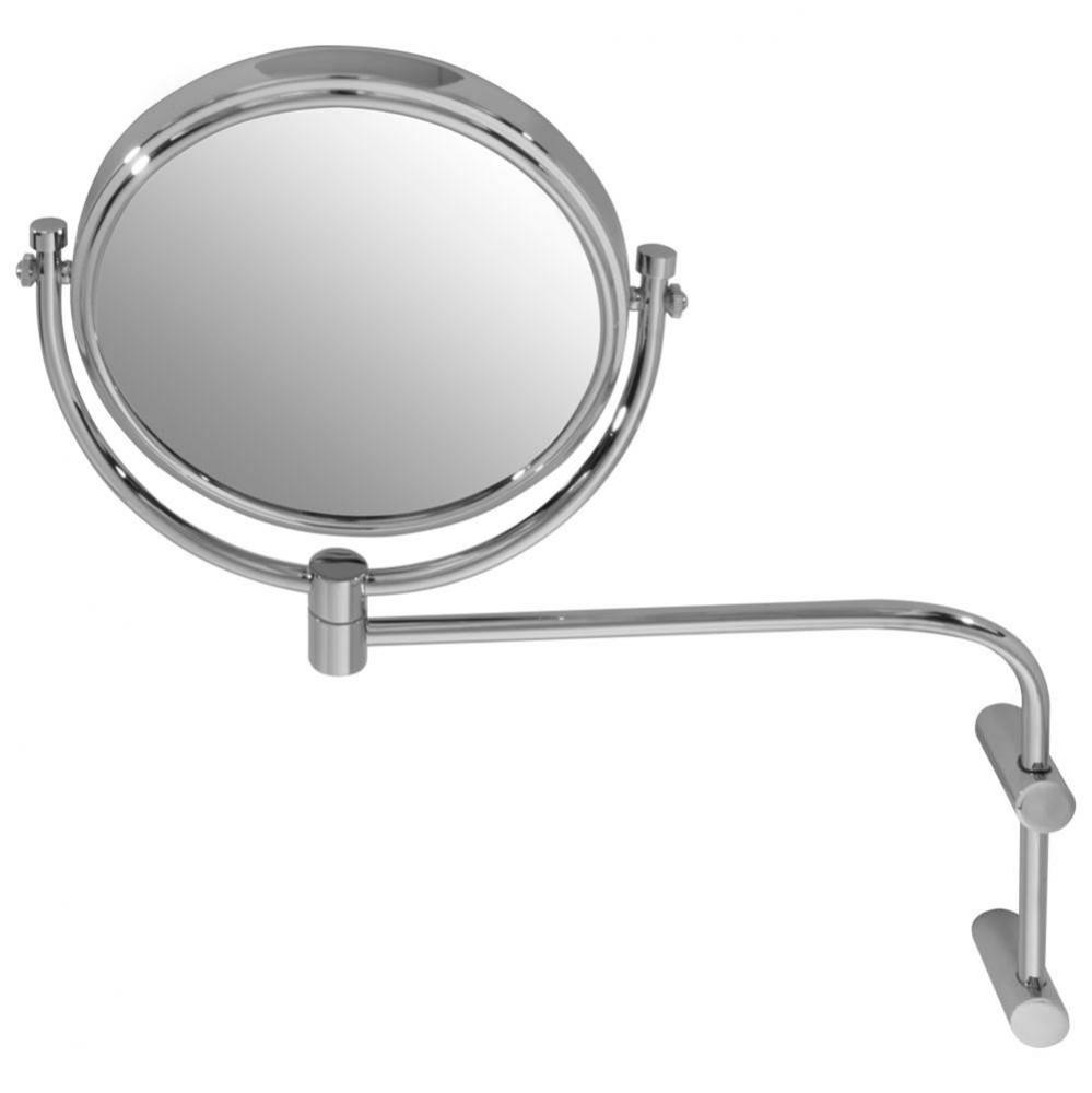 Circular Swing Mirror - 7 7/8'' Dia. - 7x Magnification  - Chrome