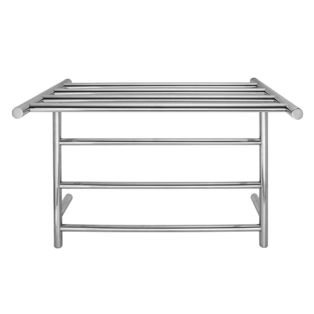 Towel Ladder - 3 Bar with Shelf - Polished Stainless