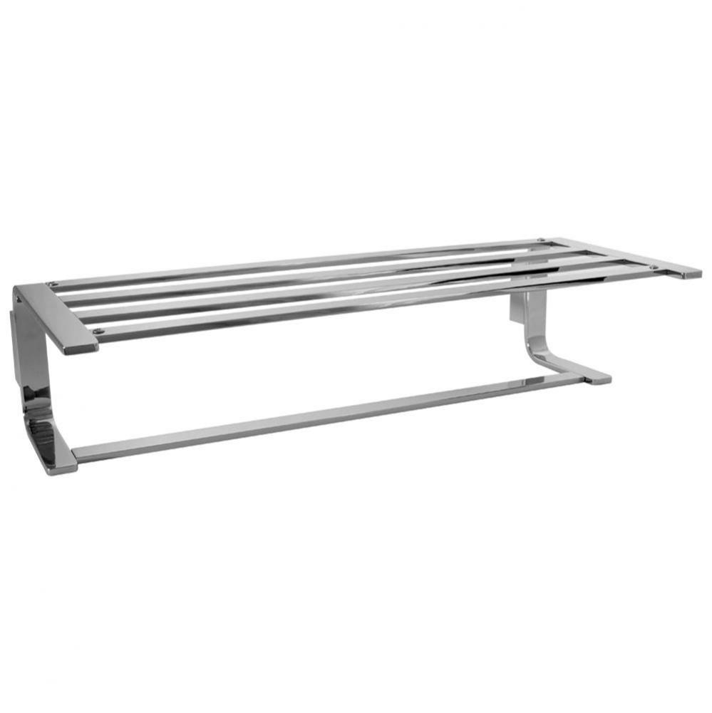 Towel Shelf with Single Towel Bar - Chrome