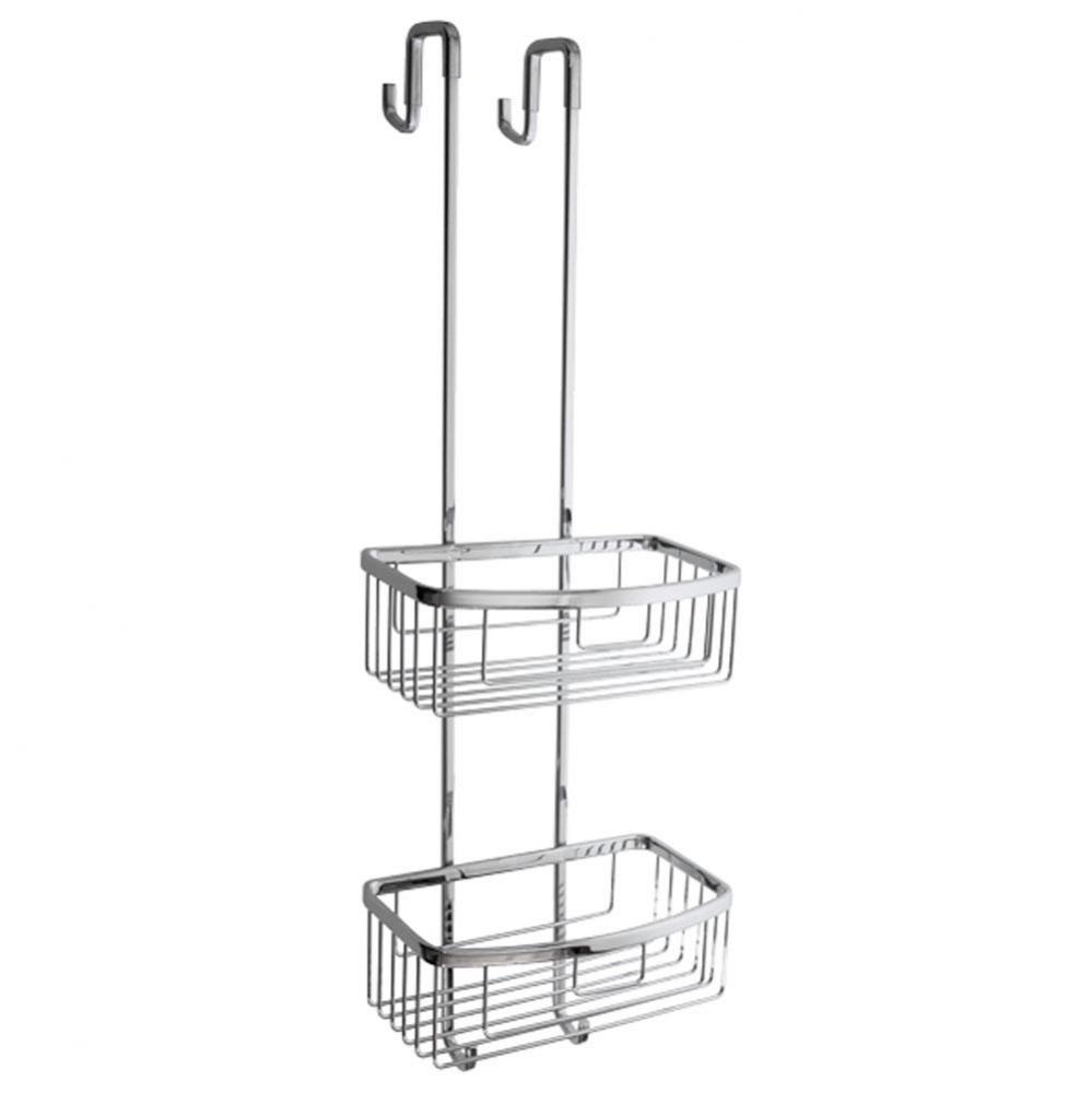 Double Wire Basket with 2 hooks - Chrome