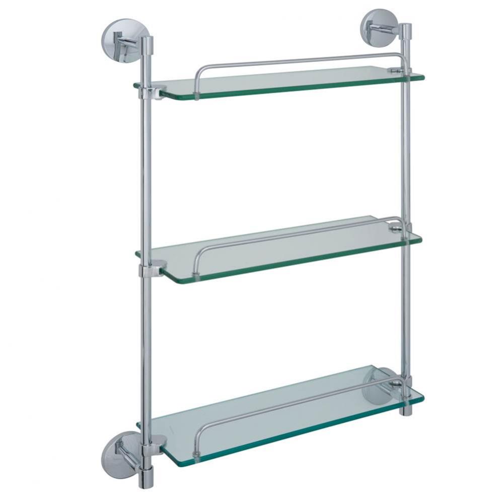 Boutique Triple Glass Shelf - Chrome