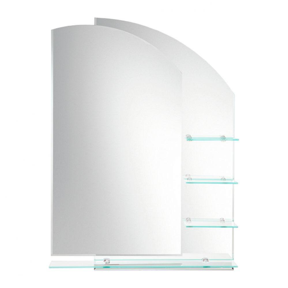 Heather Double Layer Mirror, 4 Shelves Right Hand Orientation