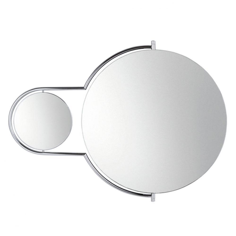 Heather Round Mirror with Hinged 3x Magnification Mirror