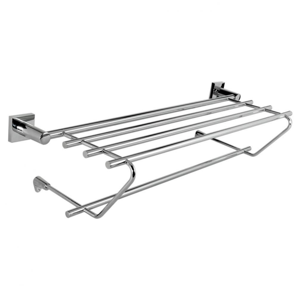 Hero Towel Shelf with Single Bar - Brushed