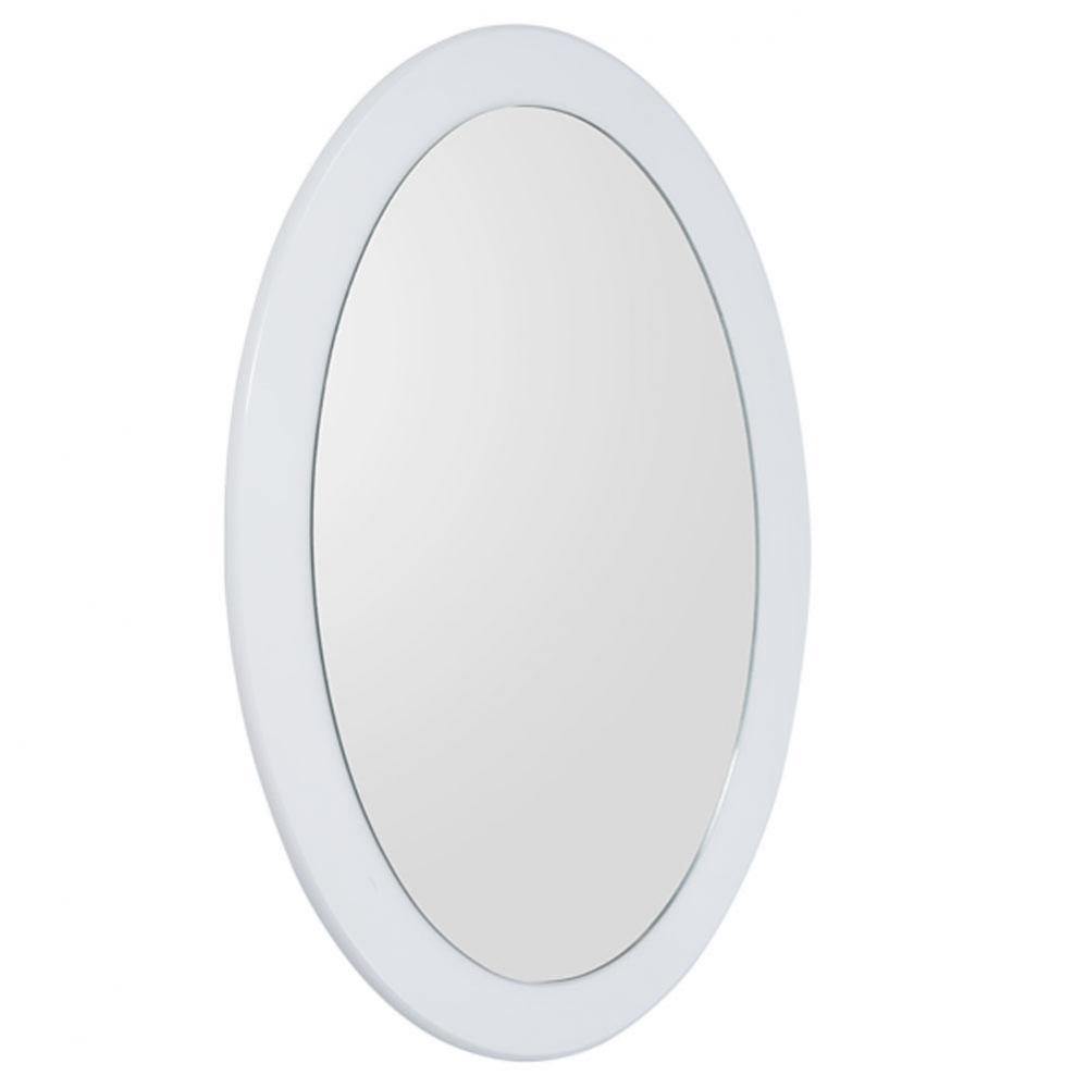 Claire Oval Mirror - White