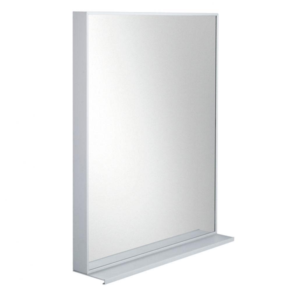 Qurios 24'' Aluminum Mirror with Shelf -