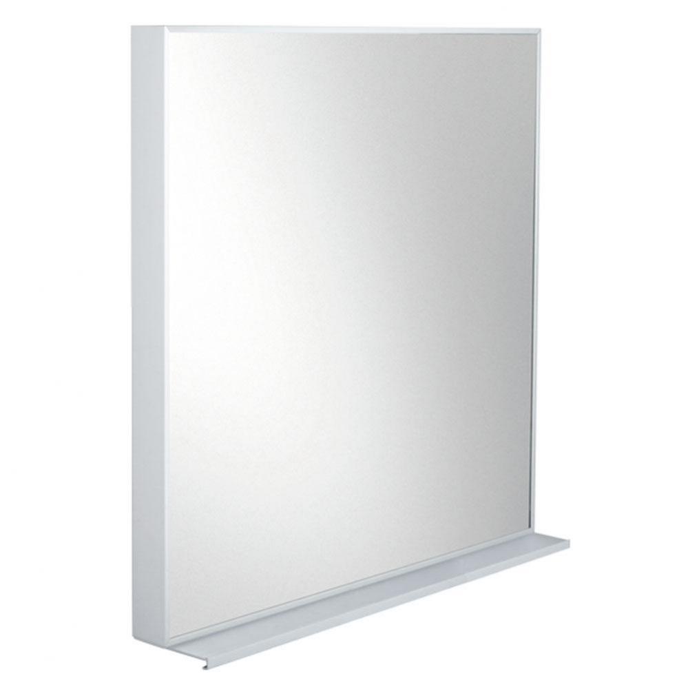 Qurios 30'' Aluminum Mirror with Shelf -