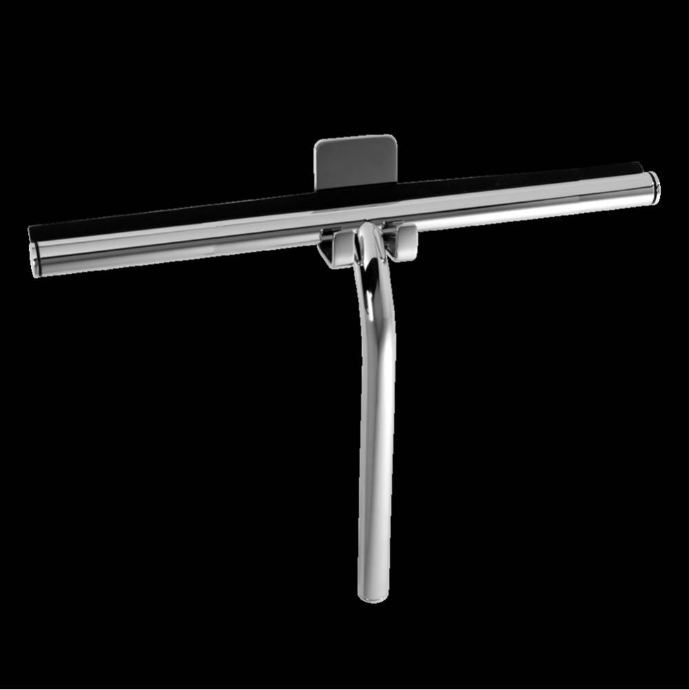 13 3/8'' Shower Squeegee with square hook - Chrome