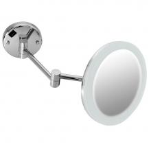 LaLoo Canada 2035H C - Acrylic Face Lit Magnification Mirror - 8'' Hardwire 5x Magnification - Chrome