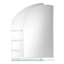 LaLoo Canada H00164 - Heather Double Layer Mirror, 4 Shelves Left Hand Orientation