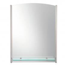 LaLoo Canada M26001A - Melanie Rectangle Mirror with Side Tubular Chrome Accents