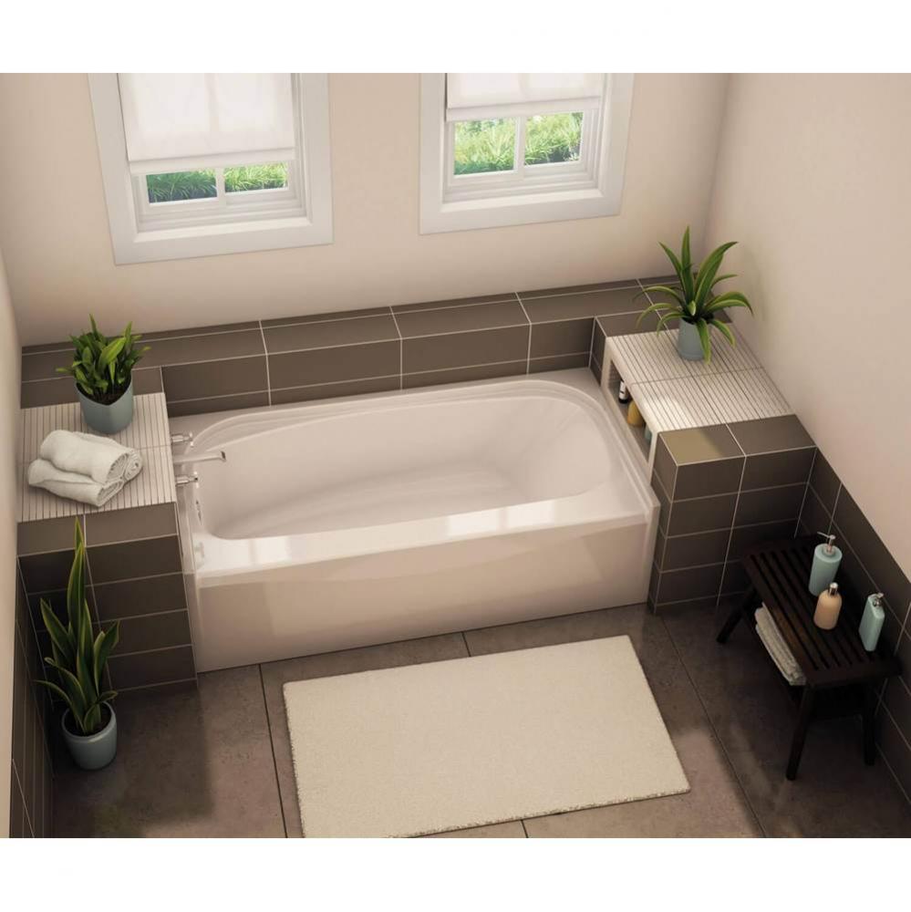 TOF-2954 AFR AcrylX Alcove Right-Hand Drain Bath in White