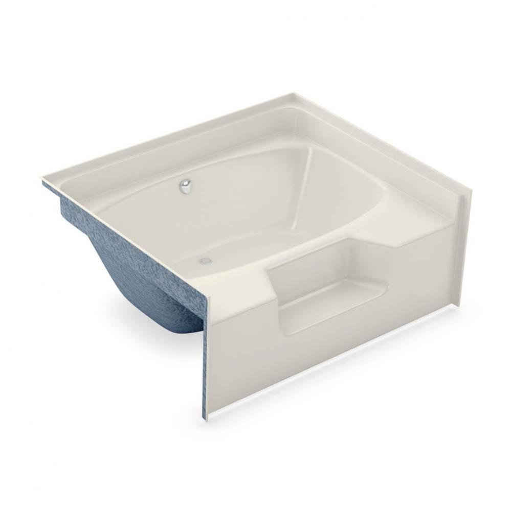 GT-60 AcrylX Alcove Center Drain Bath in Biscuit