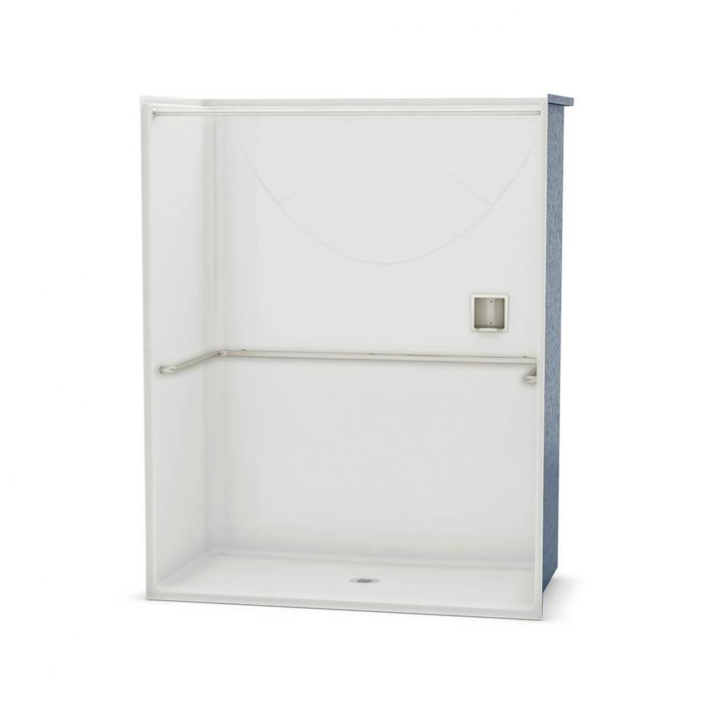 OPS-6030-RS with ADA Grab Bar 60 in. x 30.25 in. x 76.625 in. 1-piece Alcove Shower with No Seat,