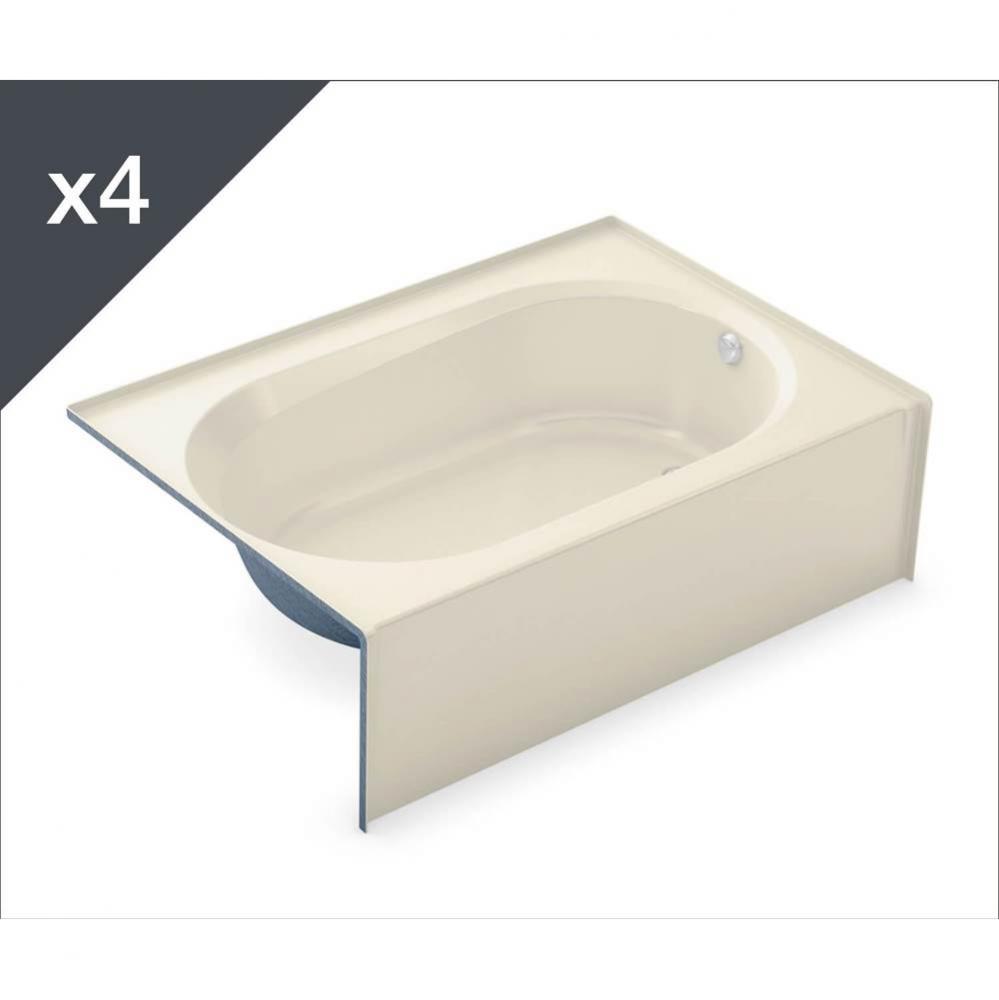 TO-4260 AcrylX Alcove Right-Hand Drain Bath in Bone