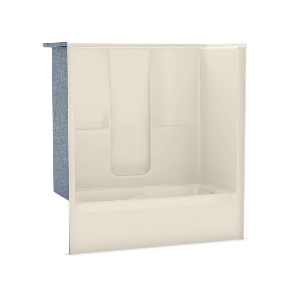 SBW-3672 AcrylX Alcove Right-Hand Drain One-Piece Tub Shower in Bone