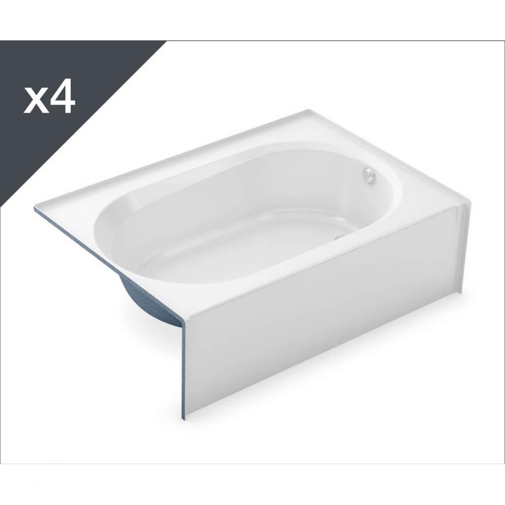 TO-4260 AcrylX Alcove Right-Hand Drain Bath in White