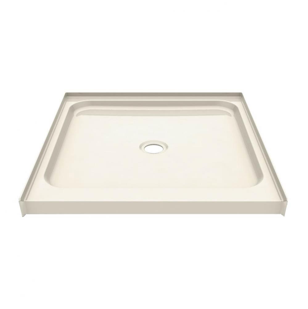 SPL 3232 AcrylX Alcove Center Drain Shower Base in Bone