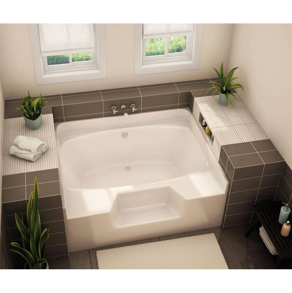 GT-60 AcrylX Alcove Center Drain Homestead Bath in White