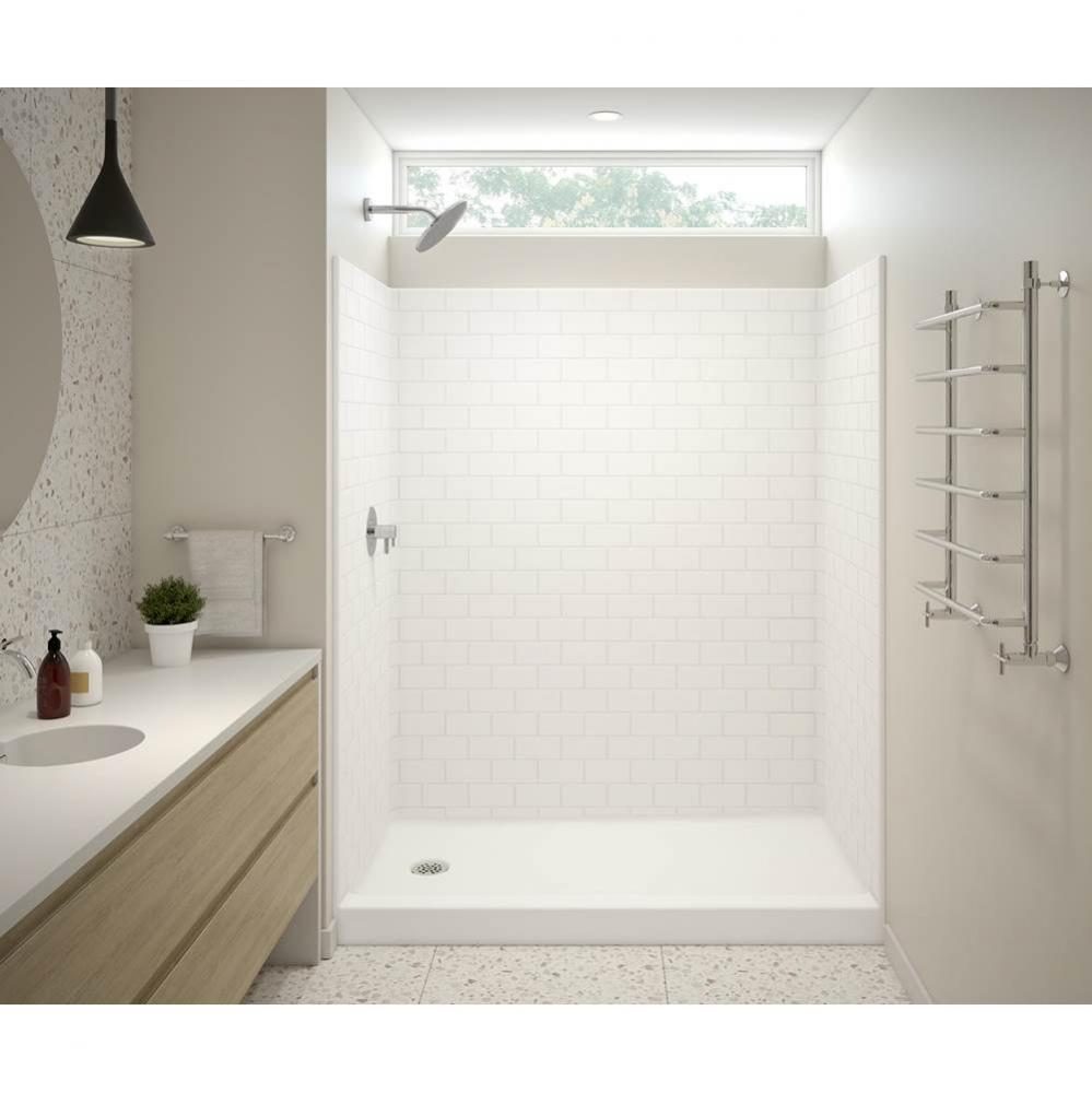 16030STT AcrylX Alcove Right-Hand Drain One-Piece Shower in Bone