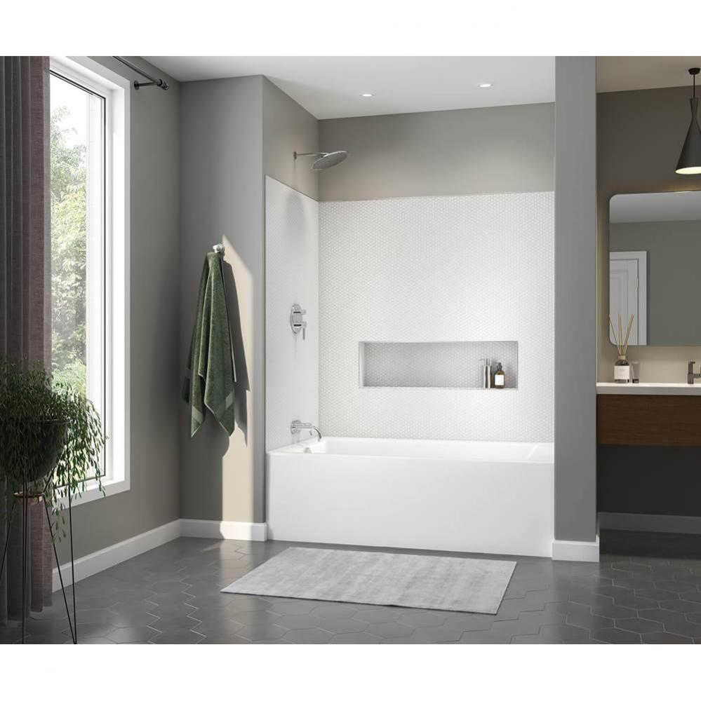 SMIN-3660 AcrylX Alcove Left-Hand Drain Bath in White