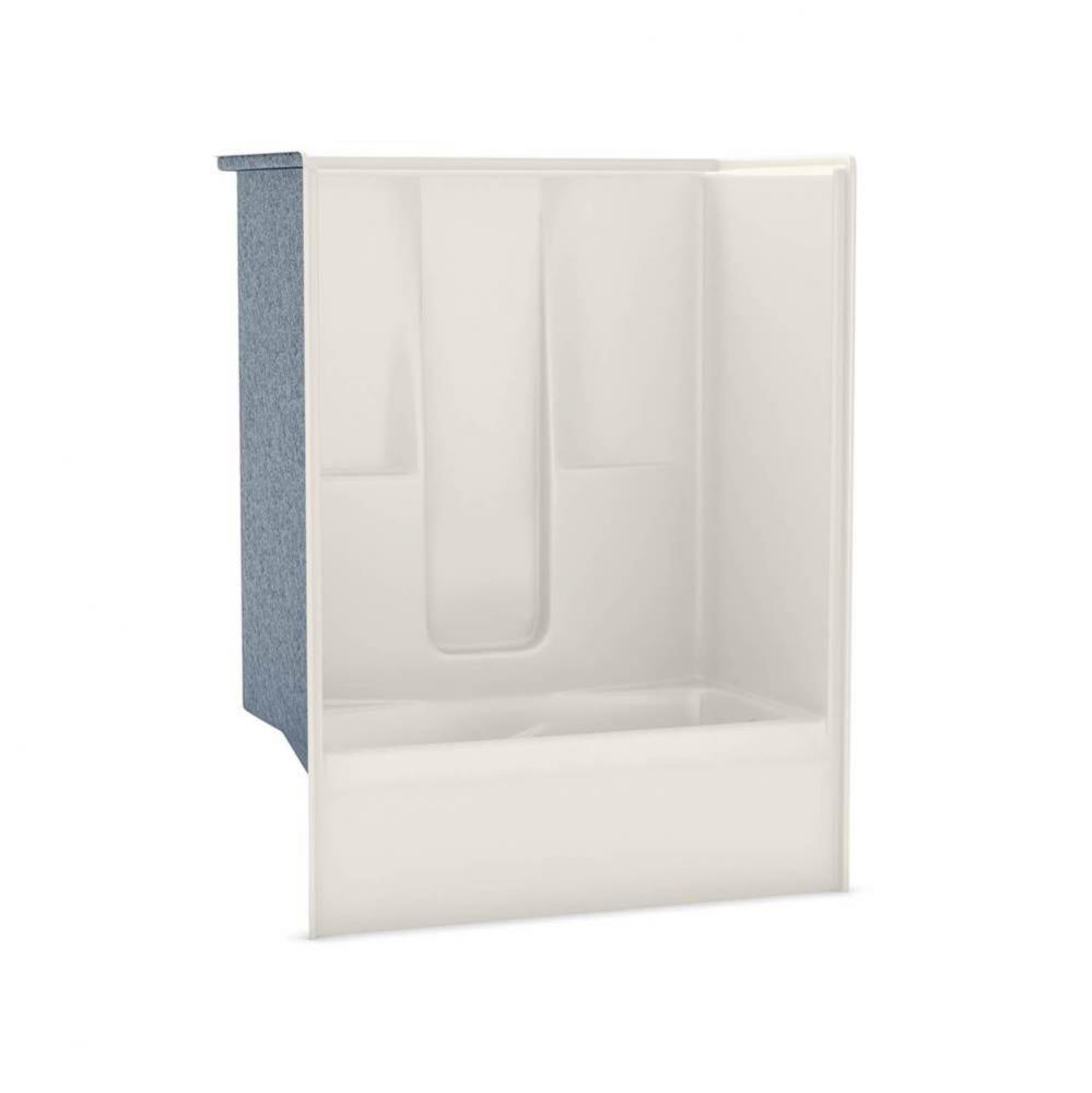 SBW-3360 AFR AcrylX Alcove Left-Hand Drain One-Piece Bodywrap Tub Shower in Biscuit