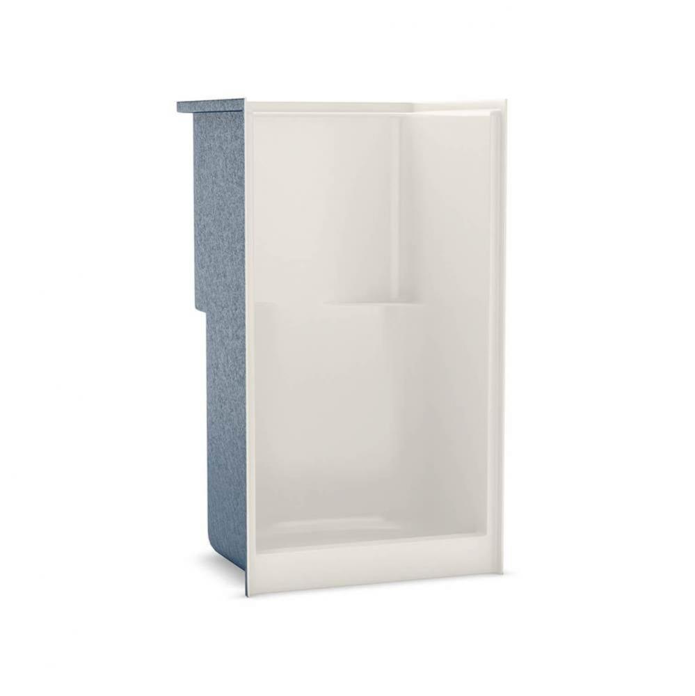 S-42 AcrylX Alcove Center Drain One-Piece Shower in Biscuit