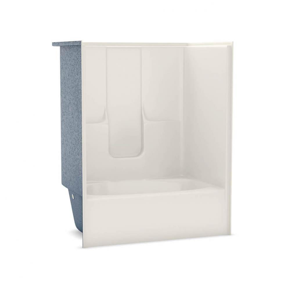 GTW-4260 AFR AcrylX Alcove Right-Hand Drain One-Piece Tub Shower in Biscuit