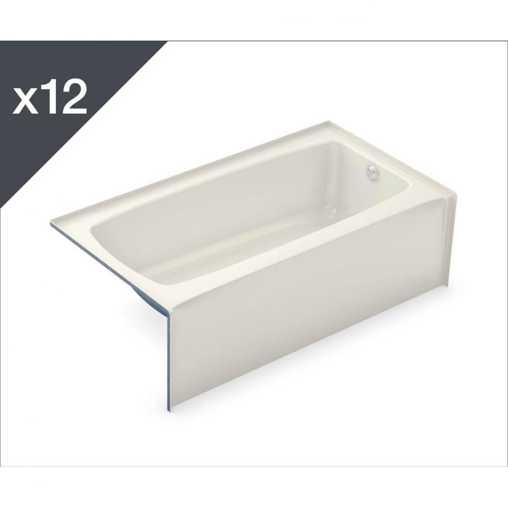 TO-3260 AcrylX Alcove Left-Hand Drain Bath in Biscuit