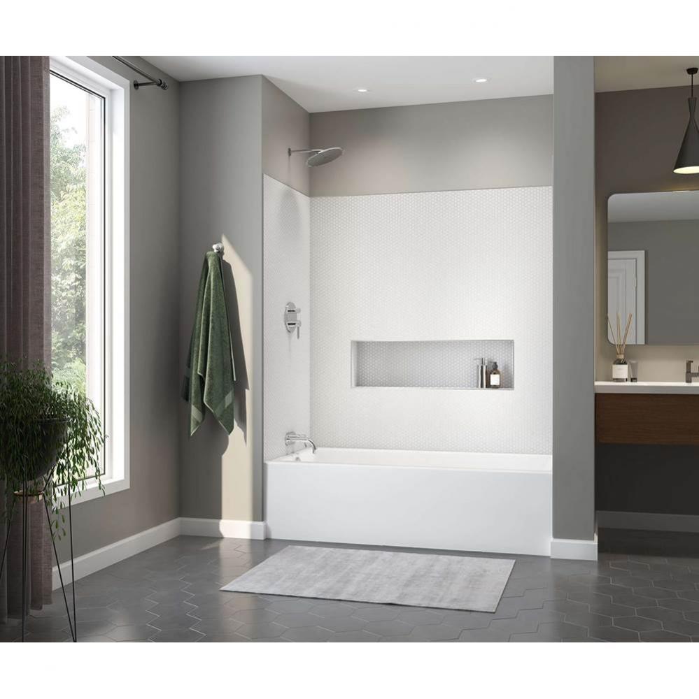 SMIN-3060 AFR AcrylX Alcove Left-Hand Drain Bath in White