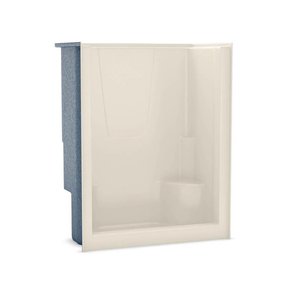 S-48 AcrylX Alcove Center Drain One-Piece Shower in Bone