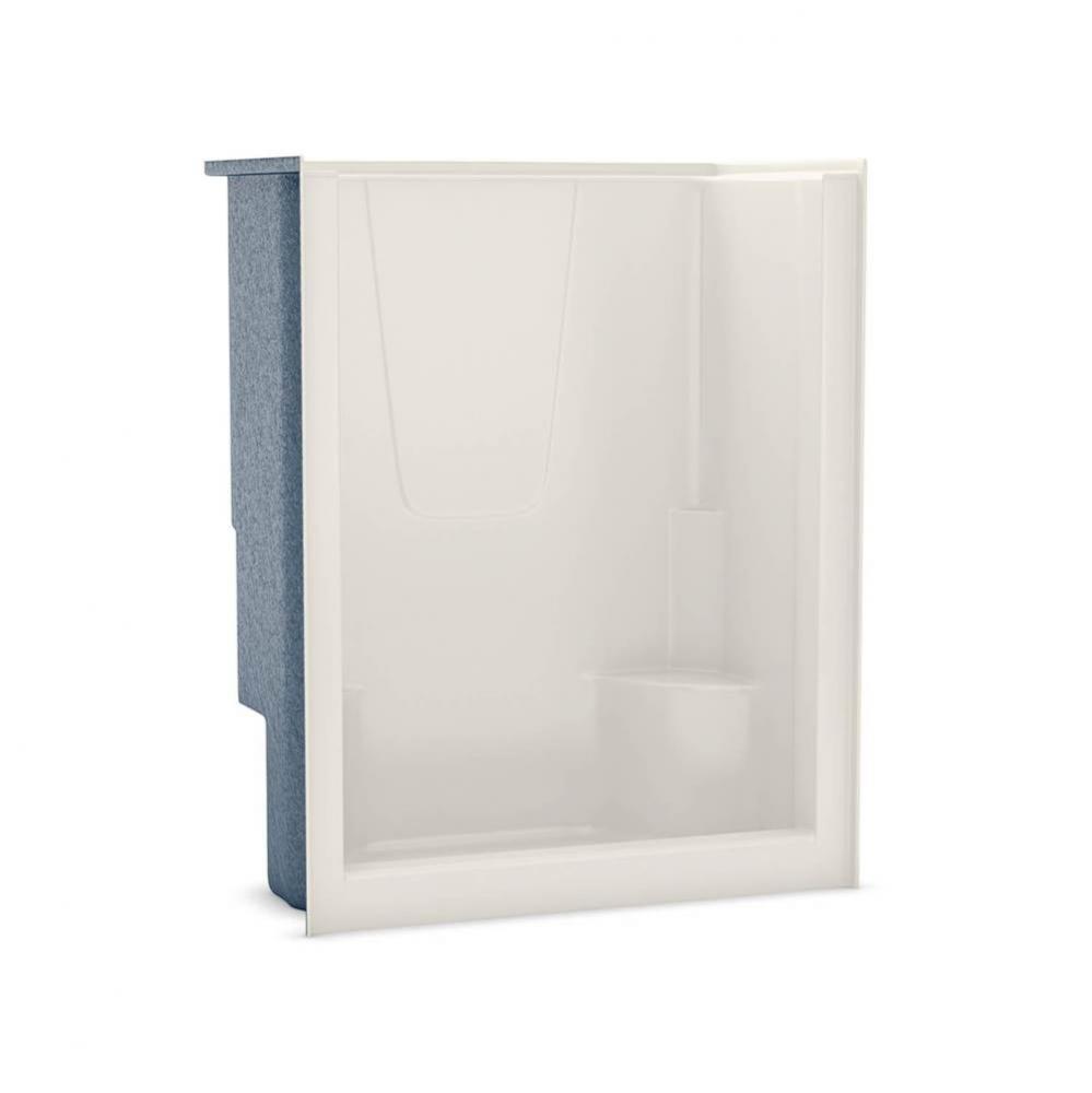 S-48 AcrylX Alcove Center Drain One-Piece Shower in Biscuit