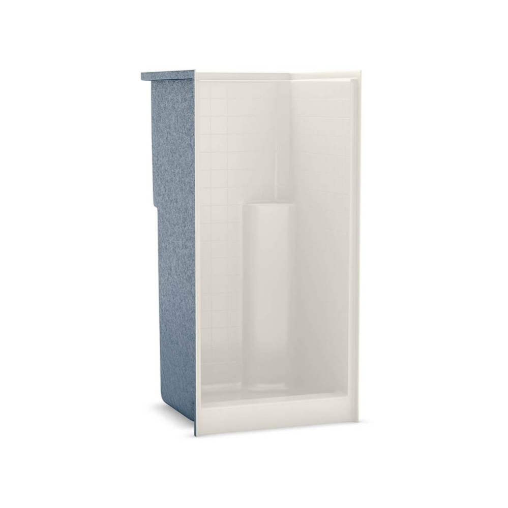 S-36T AcrylX Alcove Center Drain One-Piece Shower in Biscuit