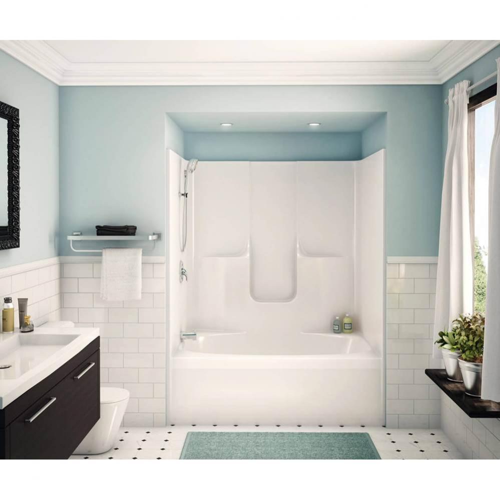 GTW-4260 60 in. x 40.5 in. x 73.5 in. 1-piece Tub Shower with Right Drain in White