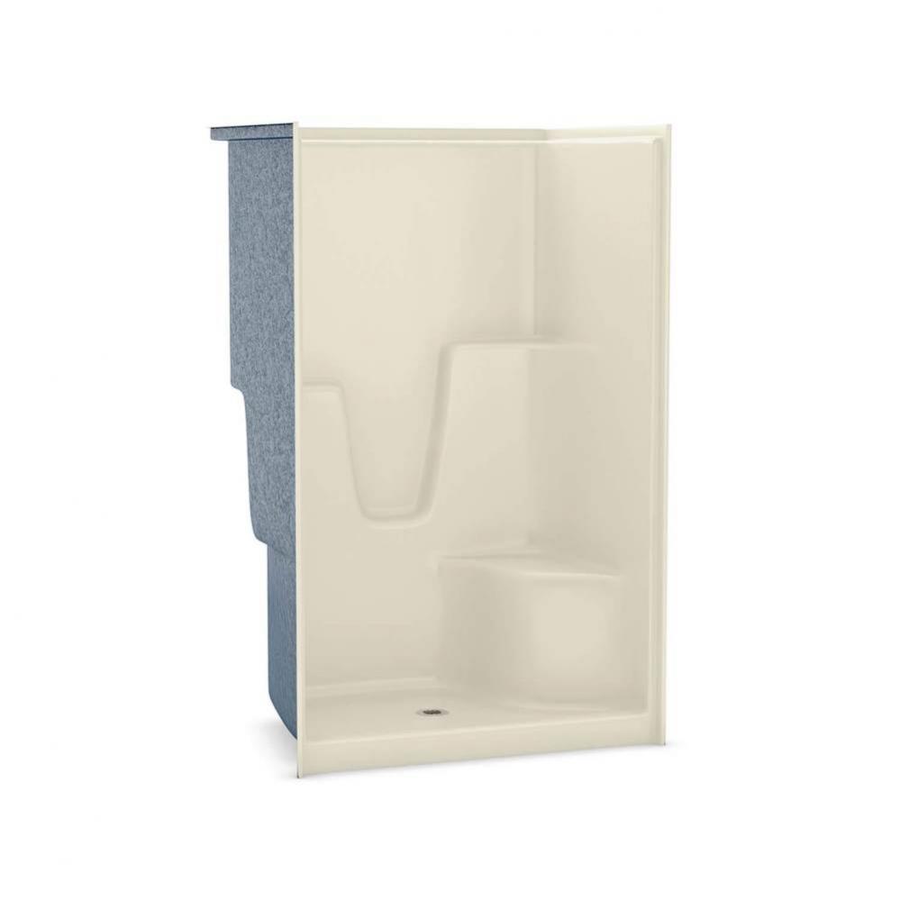 SHLS/RS-48 48.25 in. x 36 in. x 76.5 in. 1-piece Alcove Shower with Left Seat, Center Drain in Bon