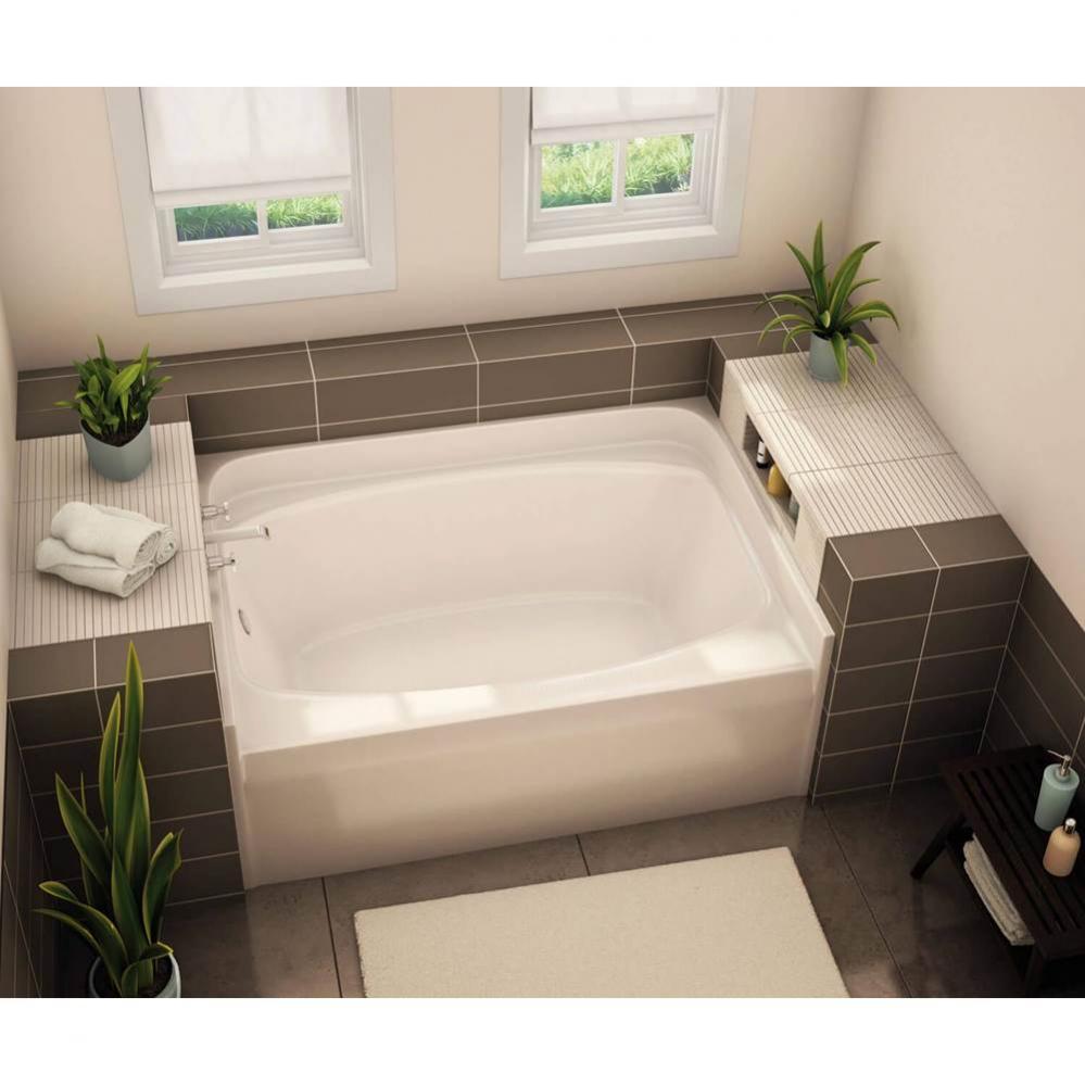 GT-4260 60 in. x 40.5 in. Rectangular Alcove Bathtub with Right Drain in White